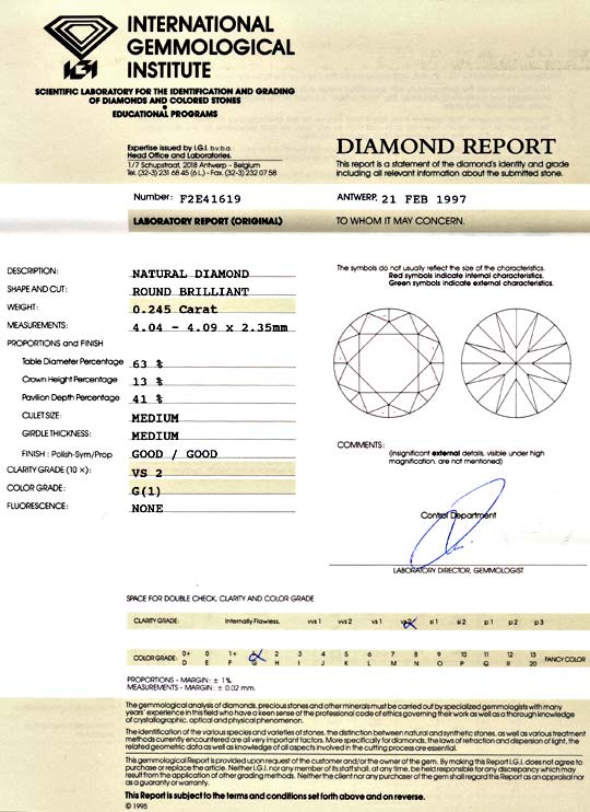 Foto 9 - Diamant 0,245Carat Brillant IGI feines Weiss VS2, D5116