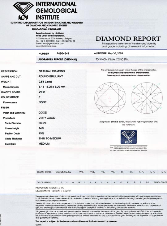 Foto 9 - Diamant IGI!!, Brillant 0,54ct feines Weiss Plus, D5555