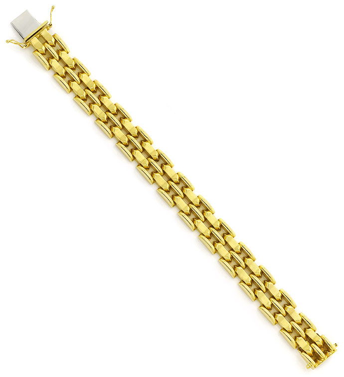 Foto 3 - Armband im fünfreihigen Fantasie Muster in 14K Gelbgold, K2702