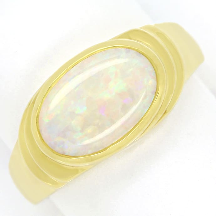 Foto 2 - Damenring mit 2,2ct schillerndem Opal in 585er Gelbgold, Q0252