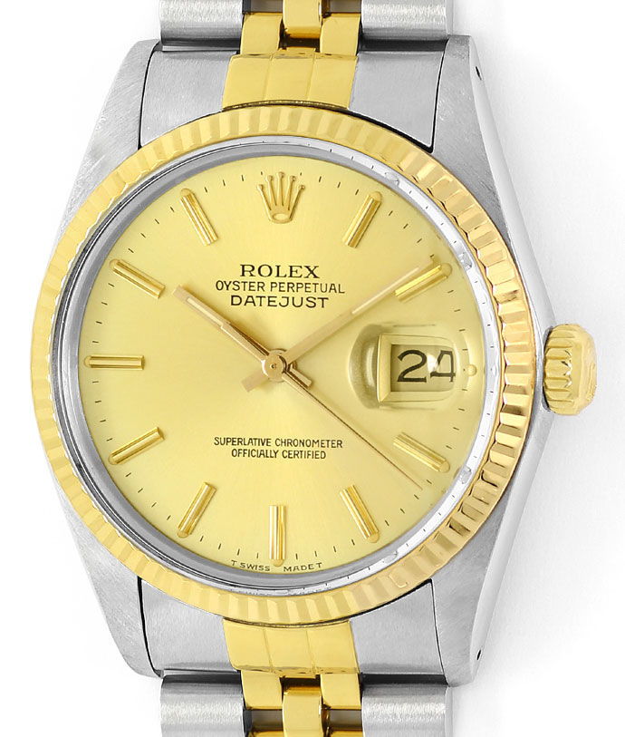 Foto 2 - Rolex Datejust Herren Uhr in Stahl-Gold, Spitzenzustand, U1460